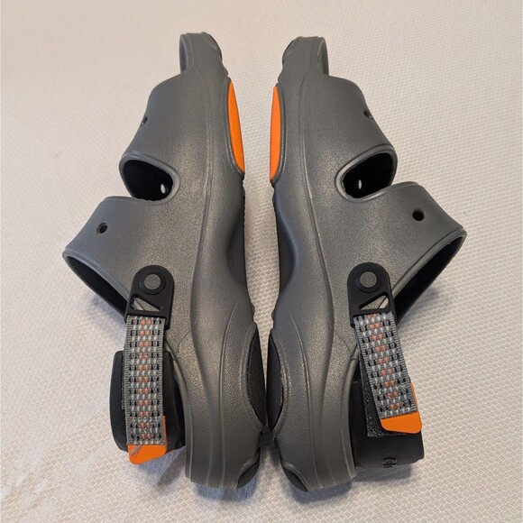 Crocs Classic All Terrain Men\'s 13 Open Toe Sandal Hook Loop 207711 Gray Orange main image 11